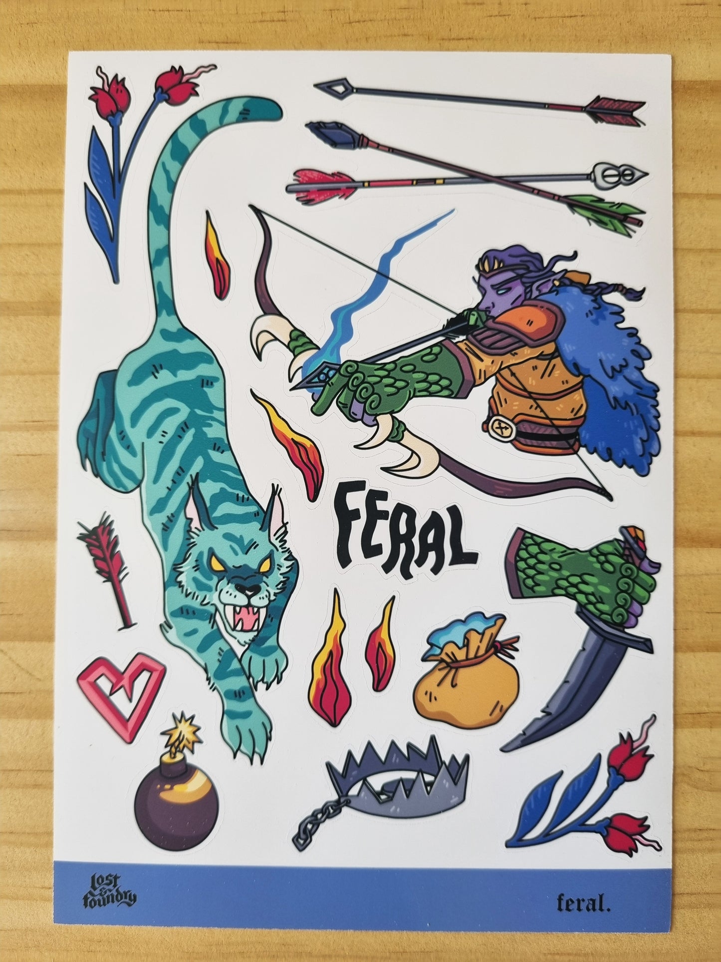 Feral - Hunter sticker sheet