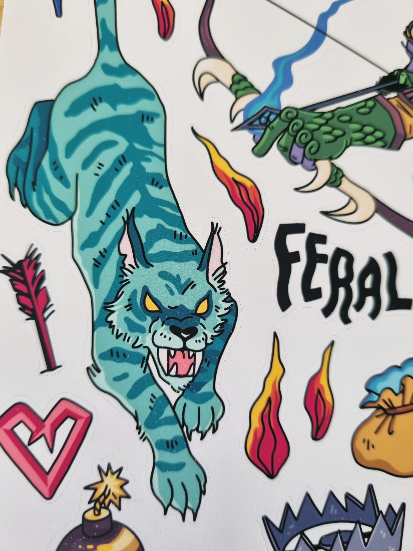 Feral - Hunter sticker sheet