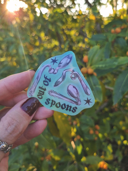 Out of Spoons - Sticker