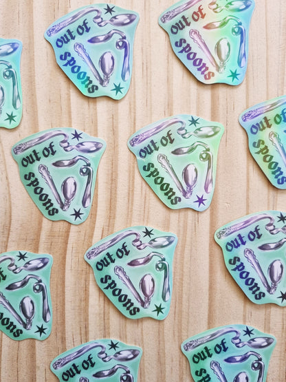 Out of Spoons - Sticker
