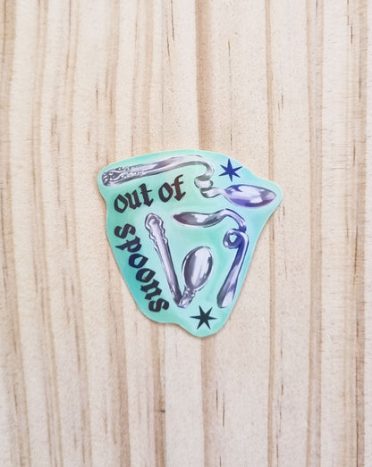 Out of Spoons - Sticker