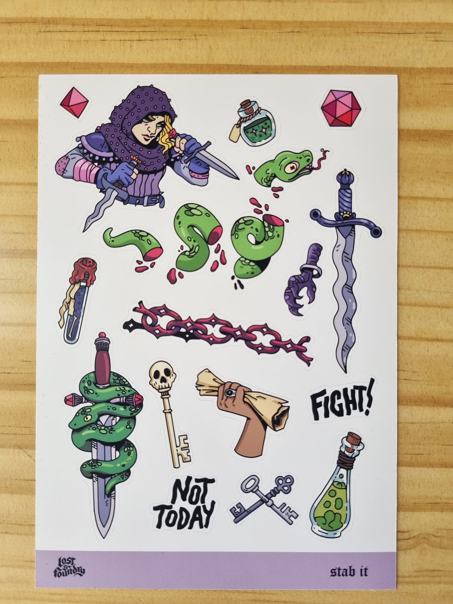 Stab! - Rogue Sticker Sheet