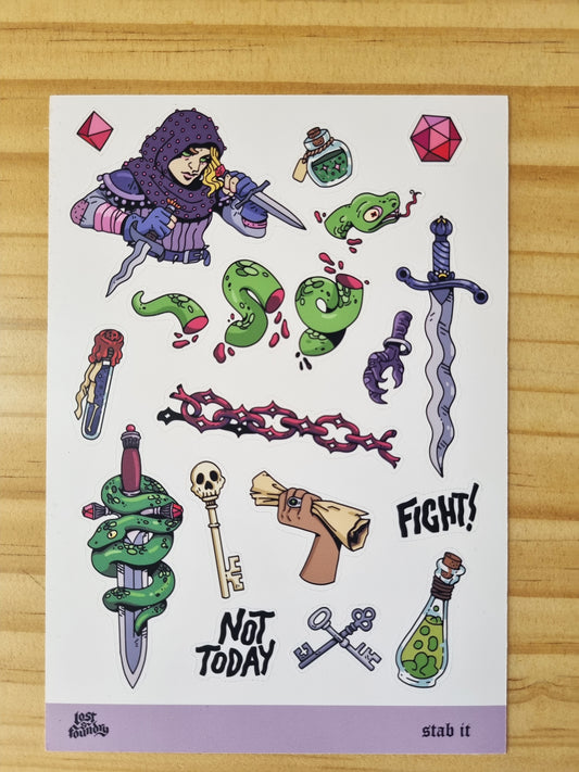 Stab! - Rogue Sticker Sheet