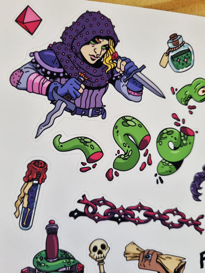 Stab! - Rogue Sticker Sheet