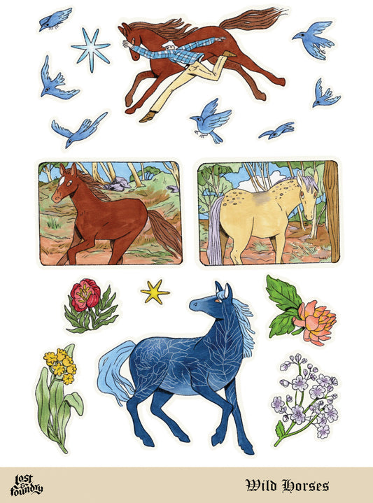 Art Sticker Sheet - Wild Horses