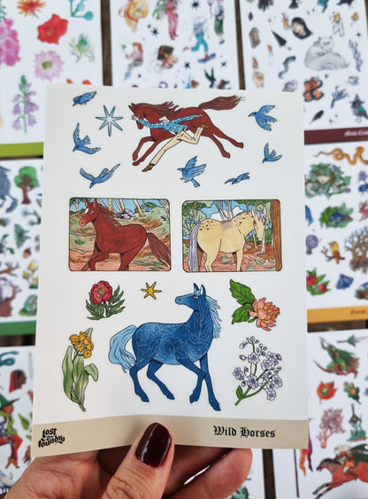 Art Sticker Sheet - Wild Horses